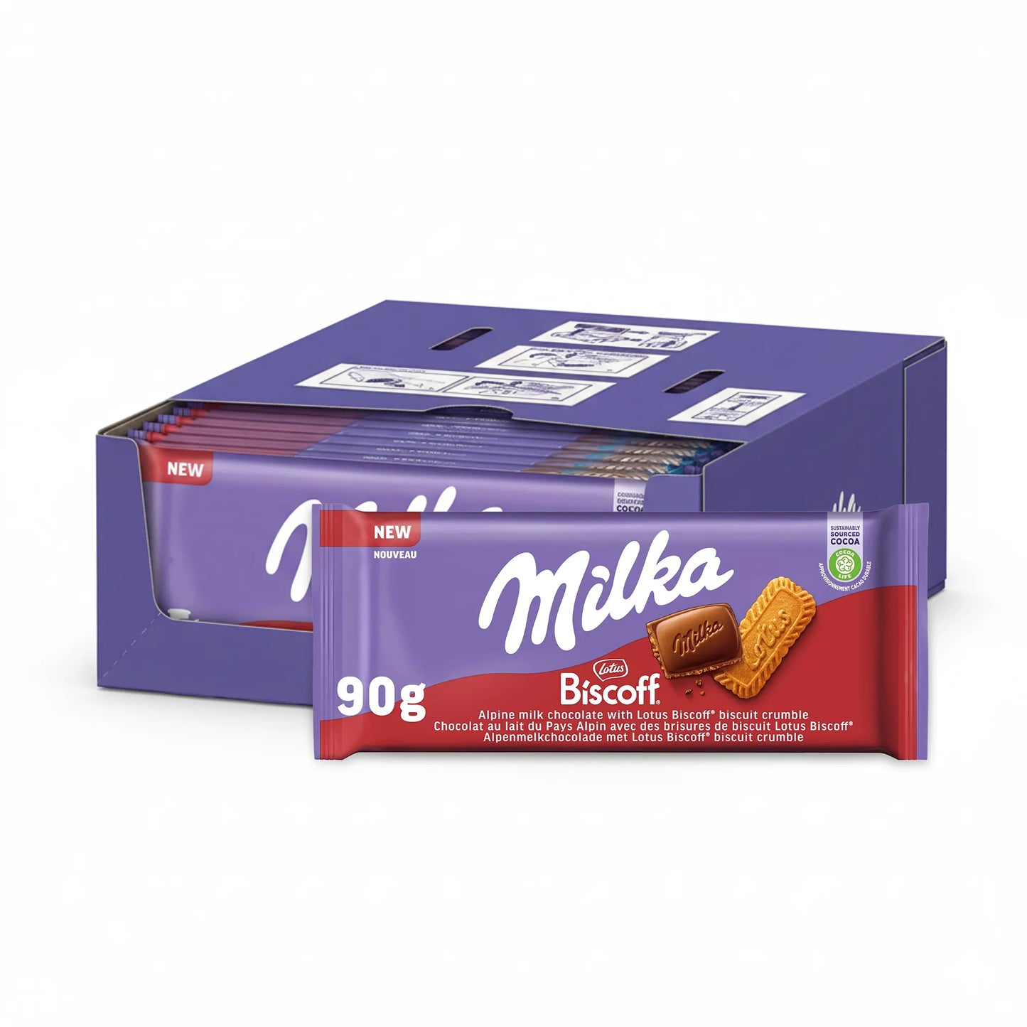 Milka Biscoff Chocolate Bar 24 x 90g