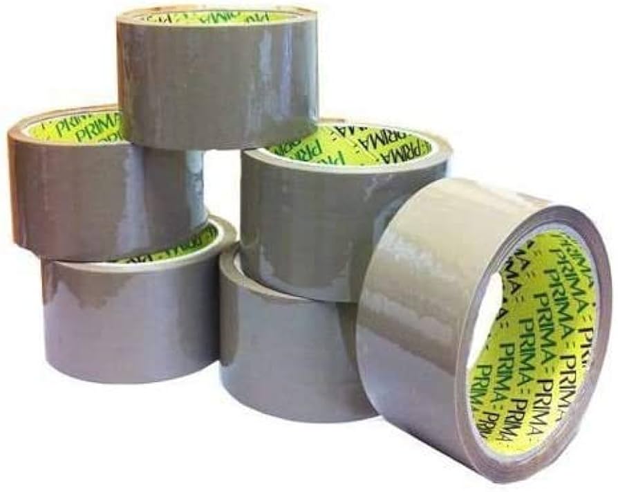 Prima 2” Parcel Tape – 6 Pack | Heavy-Duty Packing Tape for Boxes & Shipping