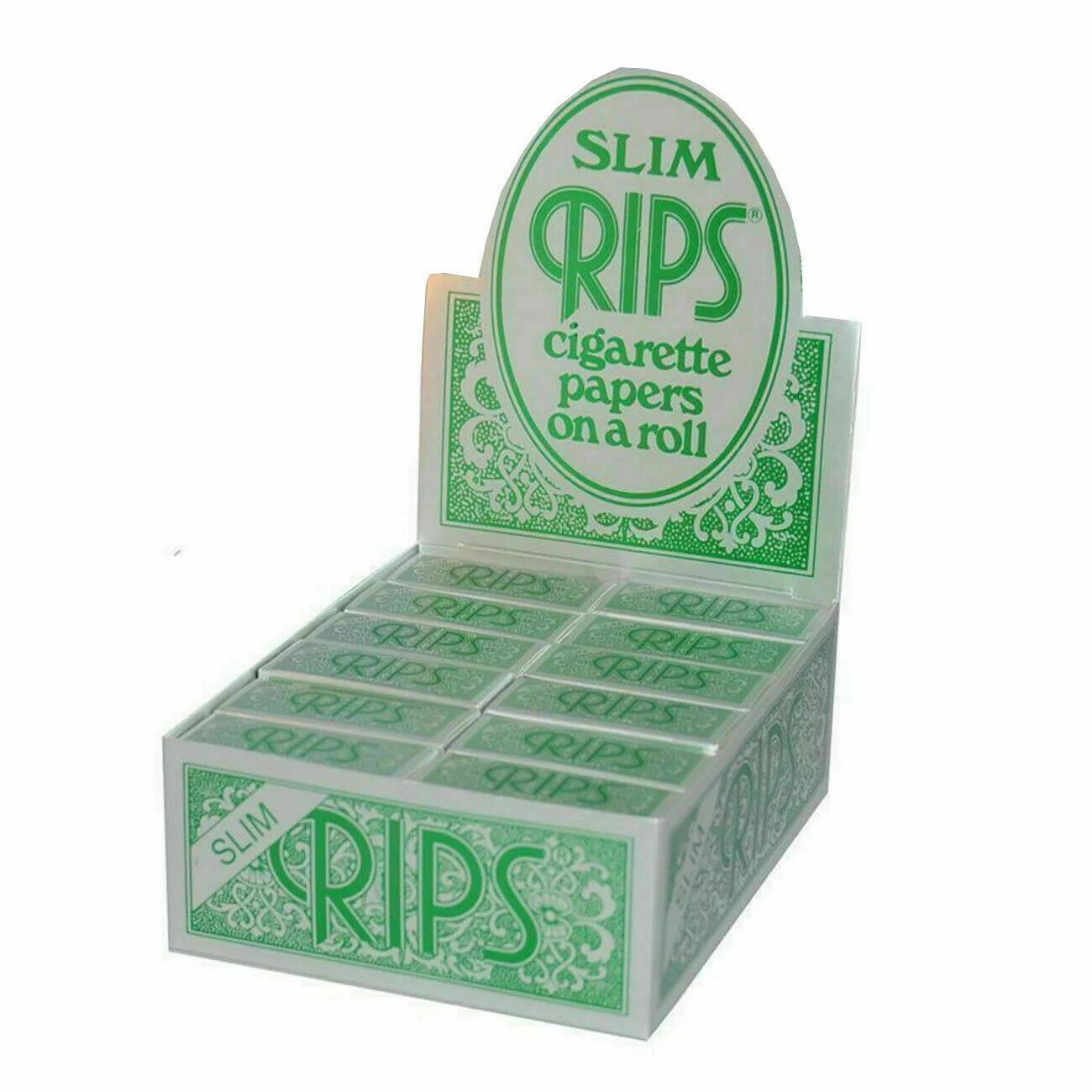 Rips Green King Size Slim Rolling Papers – 24 Pack