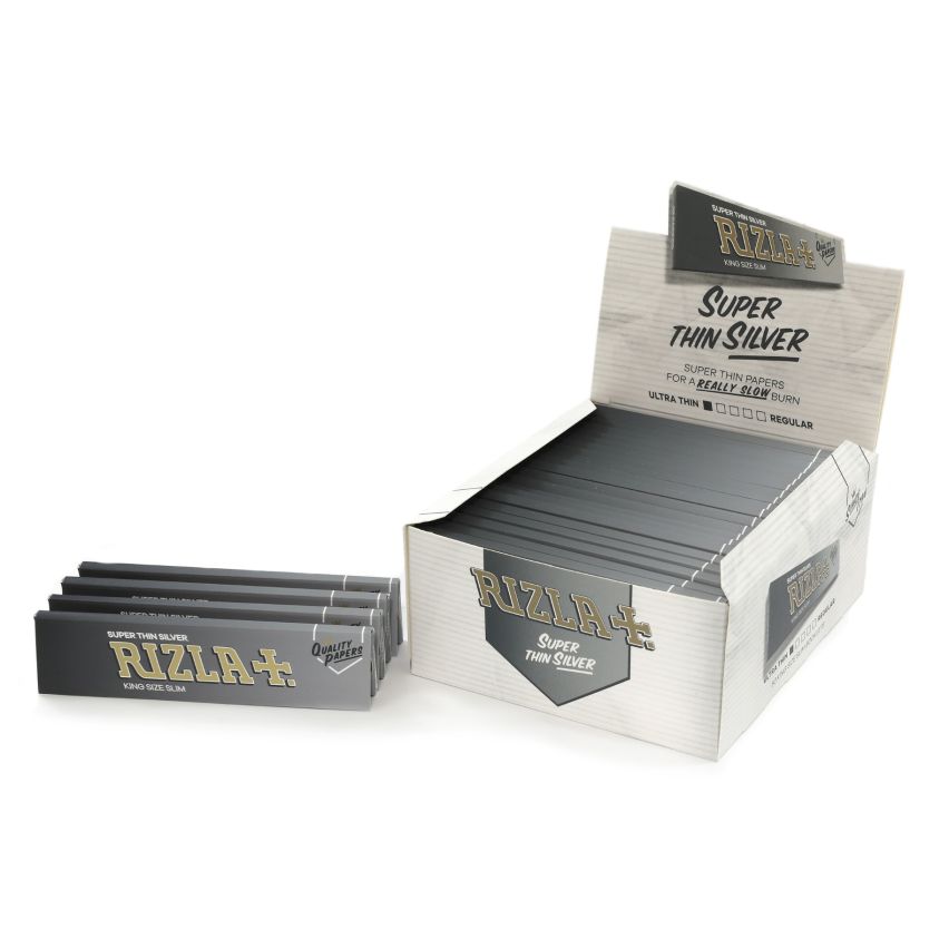 Rizla Silver King Size Slim Rolling Papers – Pack of 50