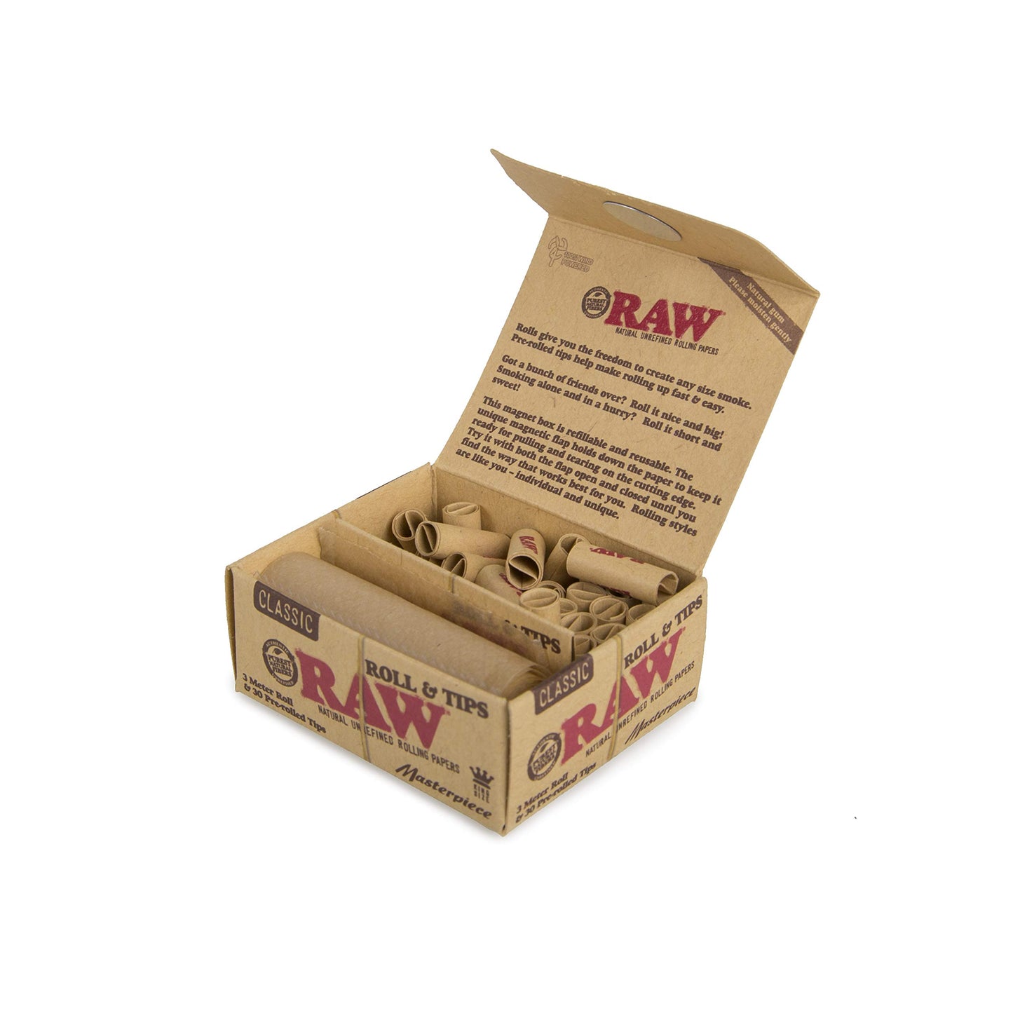 Raw Rolls and Pre-Rolled Tips - 12 Pack
