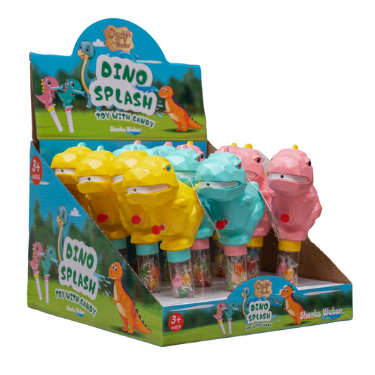 Candy Paradise Dinosplash Water Gun Toy With Candy 12x10g