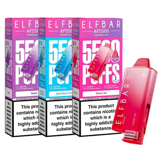 ELF BAR AF5500 Refillable Kit, 2% Nic - 5 Packs