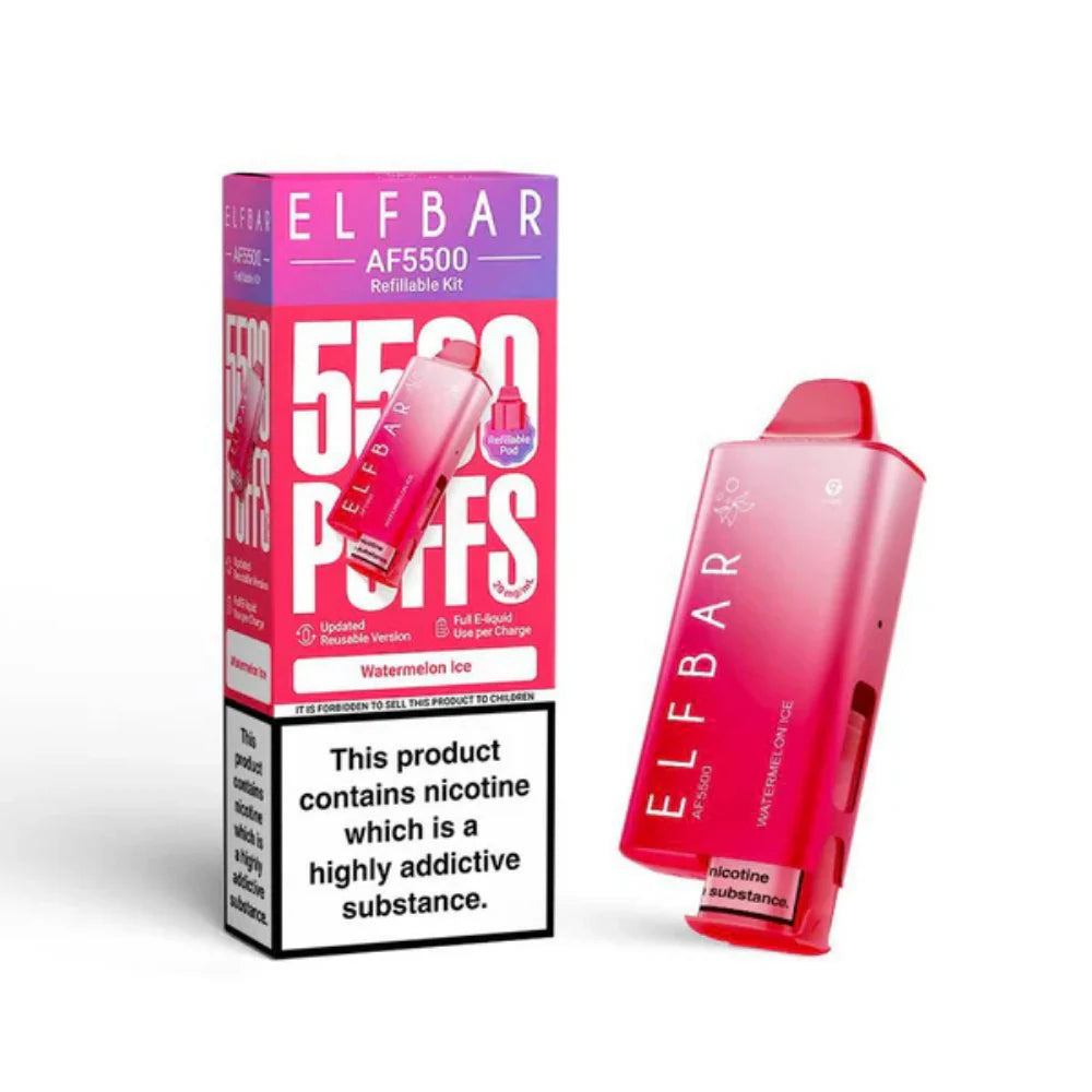 ELF BAR AF5500 Refillable Kit, 2% Nic - 5 Packs