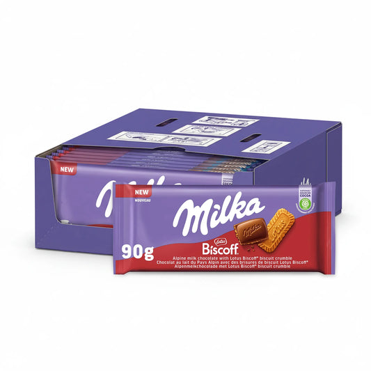 Milka Biscoff Chocolate Bar 24 x 90g