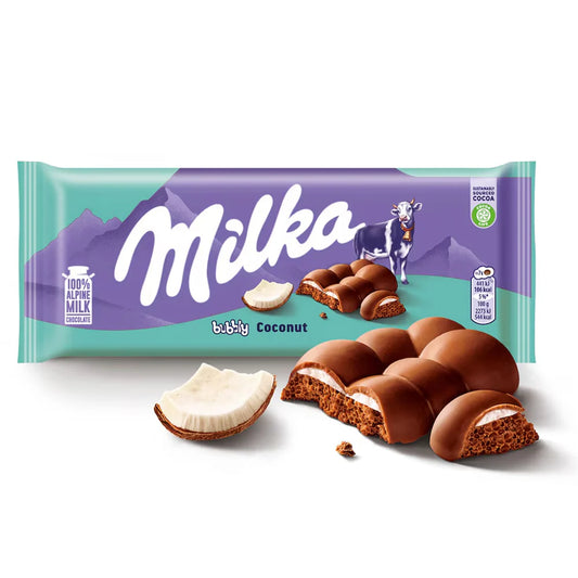 Milka Bubbly Coconut Chocolate Bar 12 x 97g