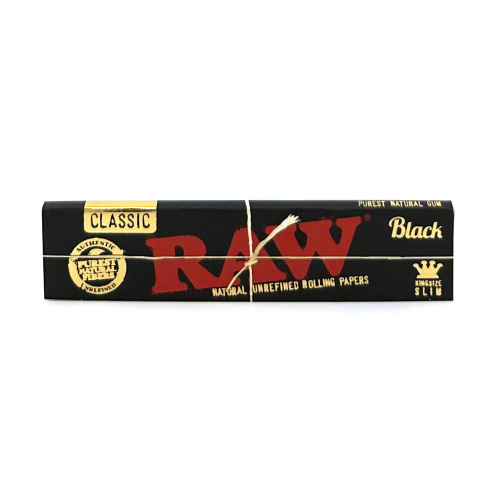 Raw Black King Size Slim Rolling Papers – Pack of 50