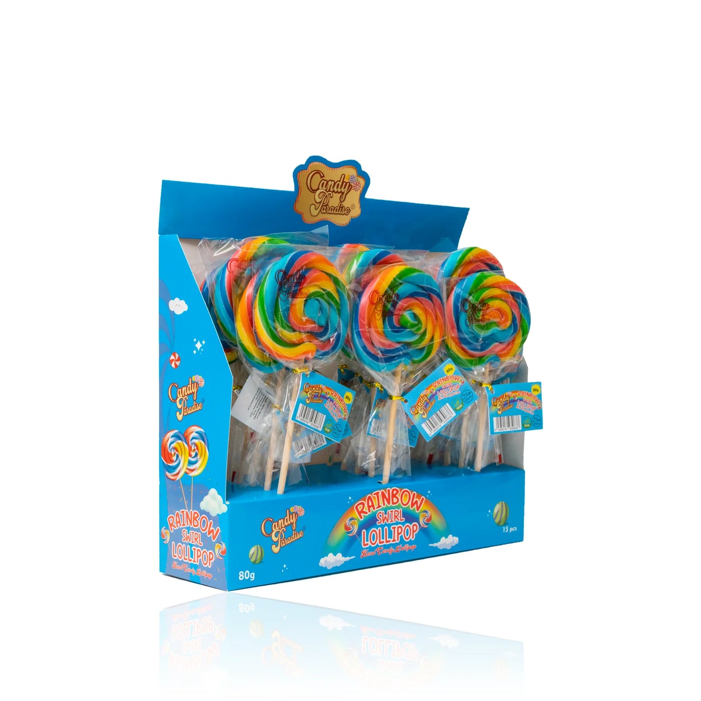 Candy Paradise ® Rainbow Swirl Lollipop 15x80g