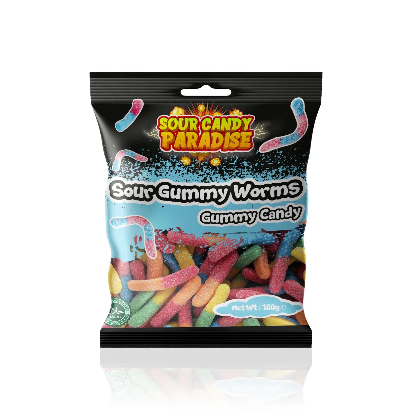 Sour Candy Paradise Sour Gummy Worms Gummy Candy 12x100g