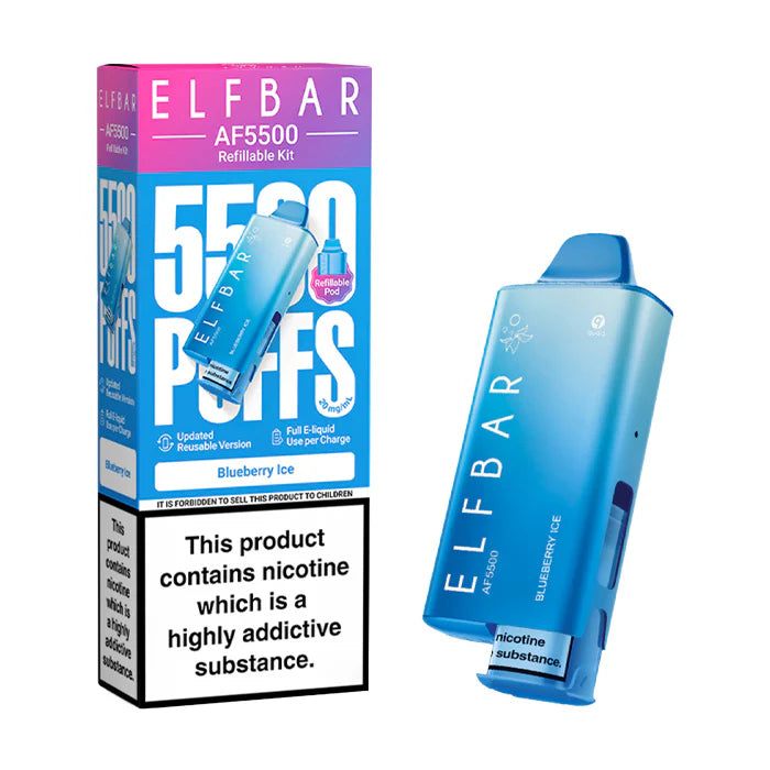 ELF BAR AF5500 Refillable Kit, 2% Nic - 5 Packs