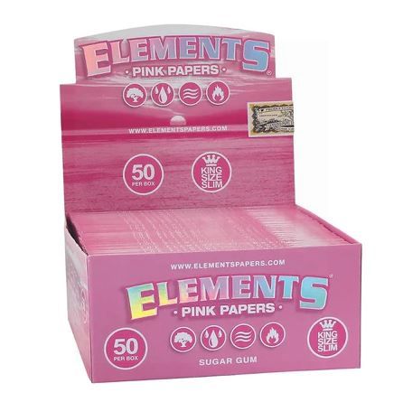 Elements Pink King Size Slim - 50pack