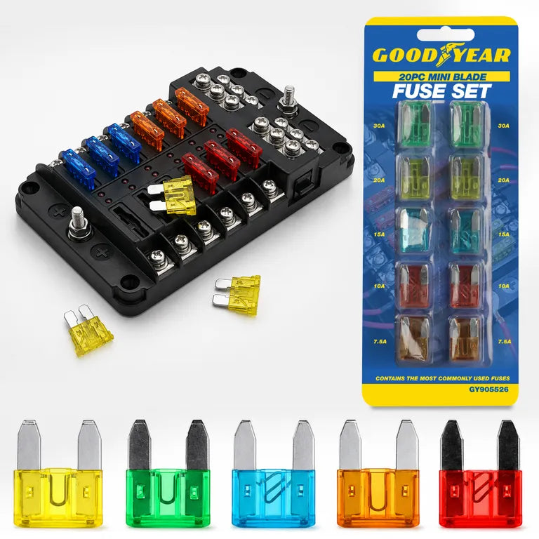 GOODYEAR 20pc Mini Blade Fuses