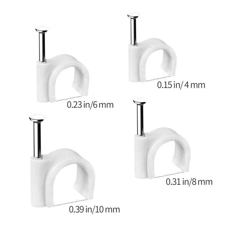 DEKTON 390 Pcs Round Cable Clip Assortment