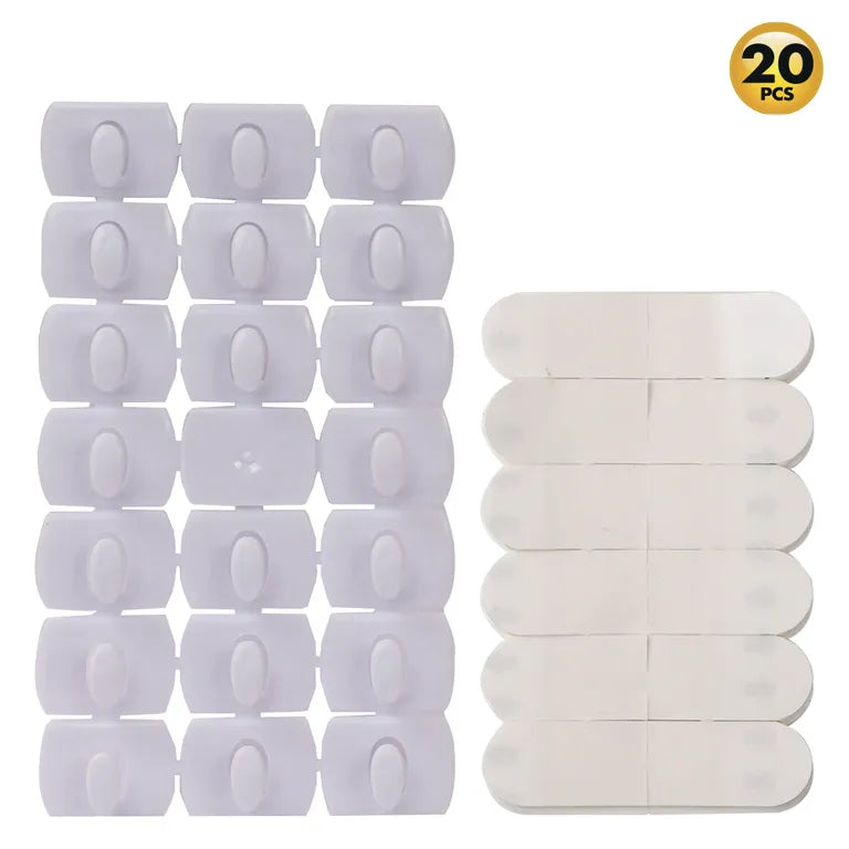 DEKTON GeckoGrip White Cable Hooks 20PC