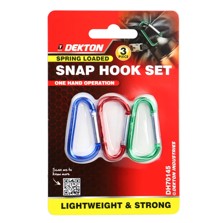 DEKTON 3pc Snap Hook Set