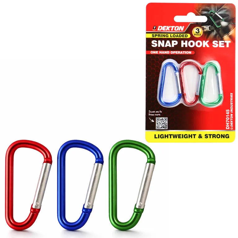 DEKTON 3pc Snap Hook Set