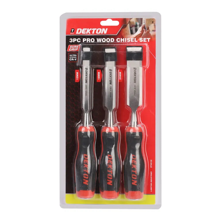 DEKTON 3PC Pro Wood Chisel Set
