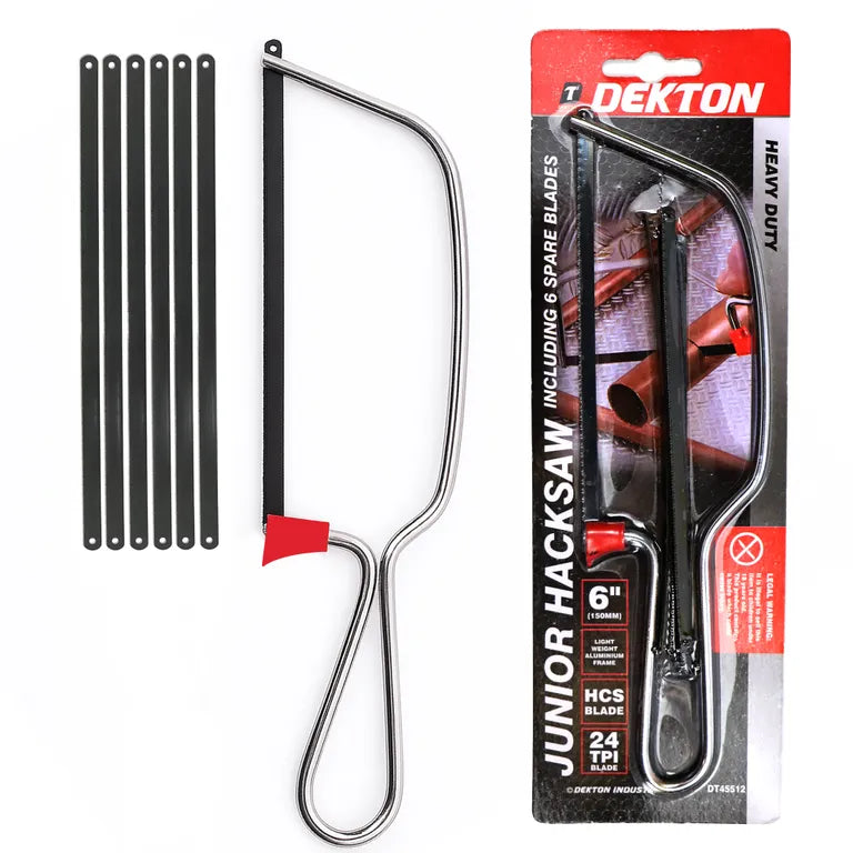DEKTON Junior Hacksaw With Blade & 6 Extra Blades