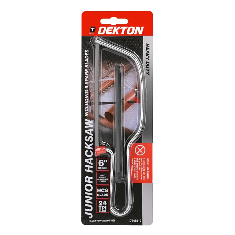 DEKTON Junior Hacksaw With Blade & 6 Extra Blades