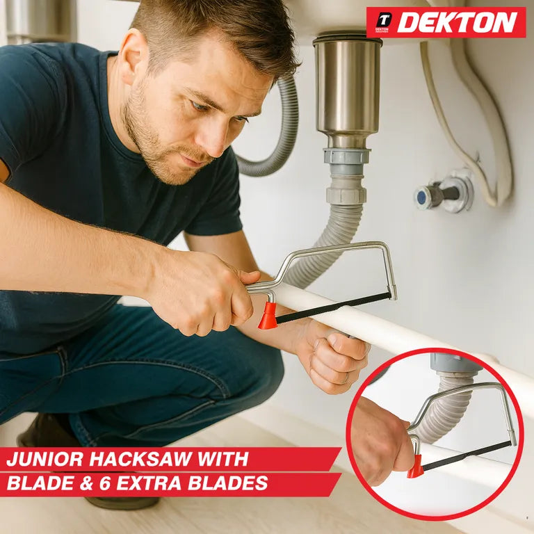 DEKTON Junior Hacksaw With Blade & 6 Extra Blades