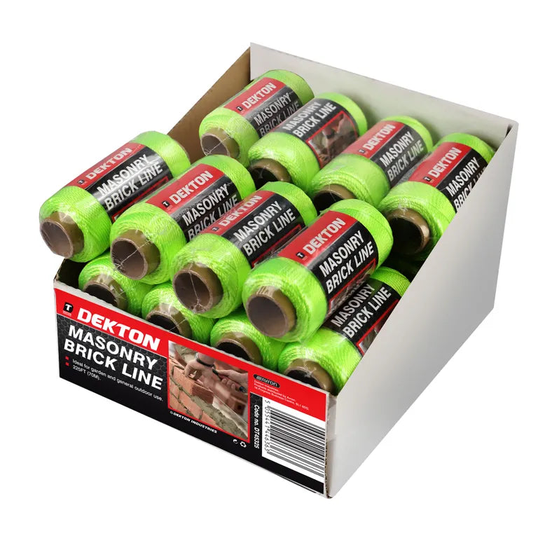 DEKTON 24pc Masonry Brick Line 225ft (70m) Hi Vis Green