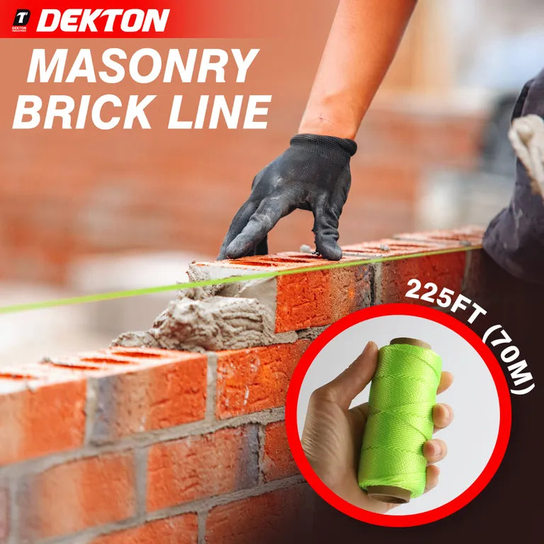 DEKTON 24pc Masonry Brick Line 225ft (70m) Hi Vis Green