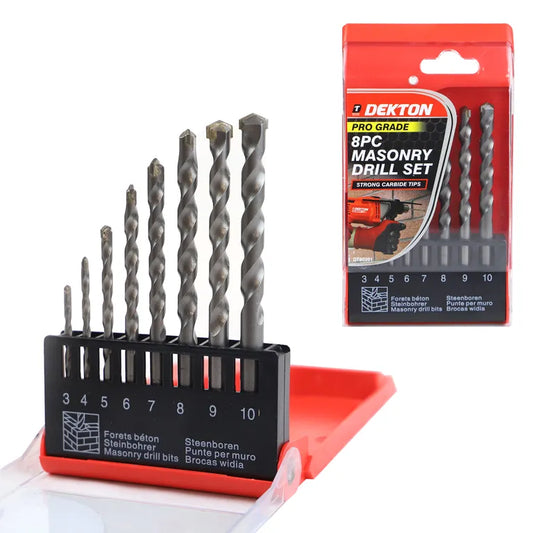 DEKTON 8PC Pro Masonry Drill Set 2-10mm
