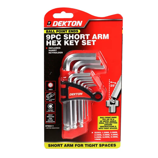 DEKTON 9PC Ball End Short Hex Key Set