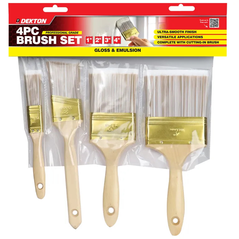 DEKTON 4pc Professional Grade Brush Set