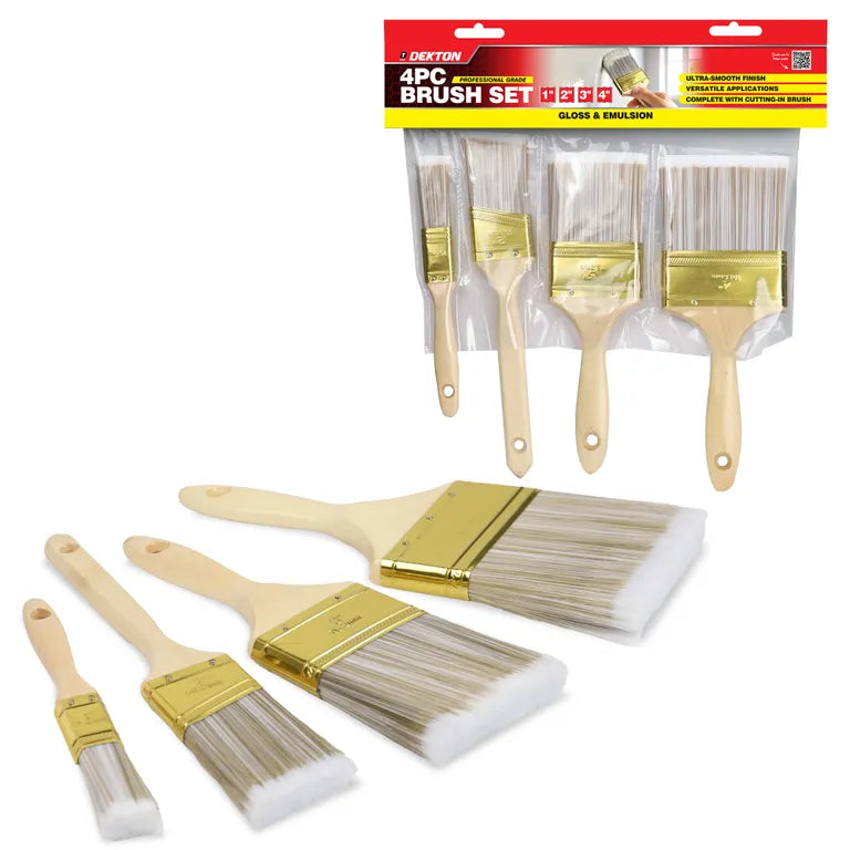 DEKTON 4pc Professional Grade Brush Set