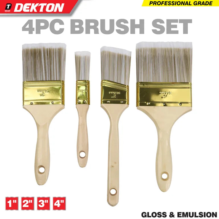 DEKTON 4pc Professional Grade Brush Set