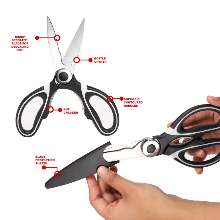 DEKTON 8" Kitchen Scissors with Blade