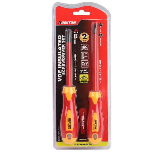 DEKTON 2PC VDE Insulated Screwdriver Set