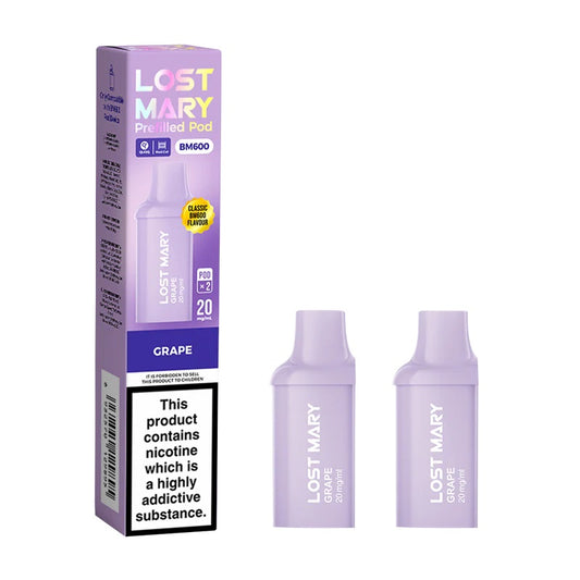 Lost Mary BM600 Prefilled Pods Puffs 2% Nic (10 Packs)