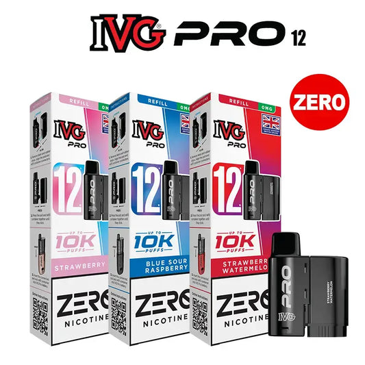 IVG Pro12 Zero Nicotine Refill Pods – 10K Puffs