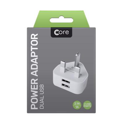 Core 8-Pin 2 Port USB Charger Kit – 1 Pack | Dual USB Wall Charger with Lightning Cable