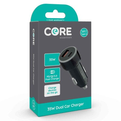 Core Type-C/A 35W Dual Car Charger