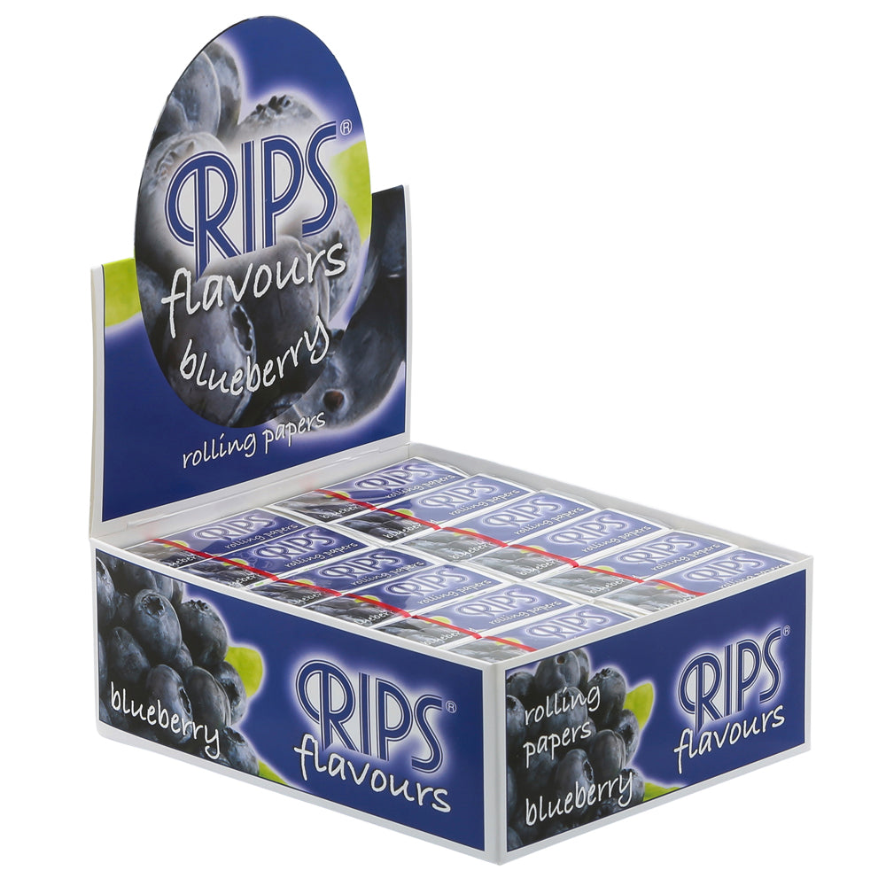 Rips Blueberry Flavoured Rolling Papers – 24 Pack